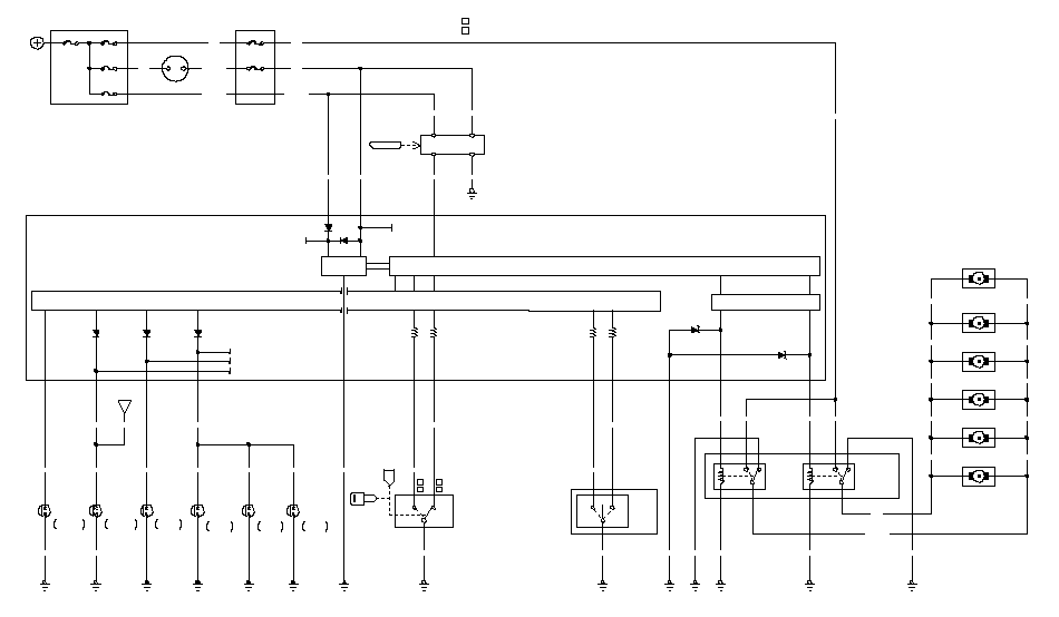 Keyless/Power Door Lock System Circuit Diagram - Without Super Locking