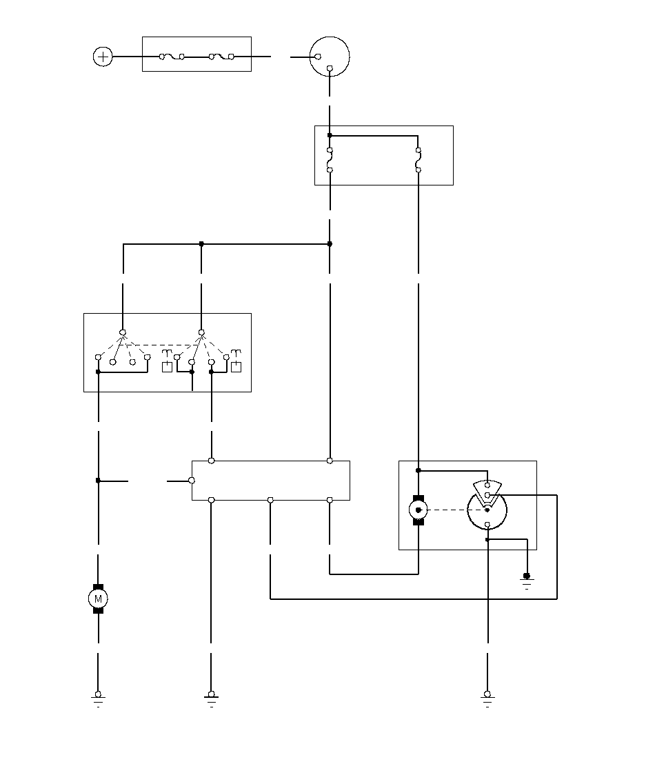 Rear Window Wiper/Washer Circuit Diagram - With Intermittent Wiper